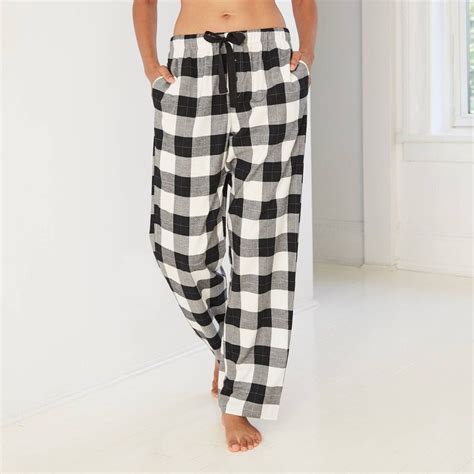 flannel pj pants black and white|flannel women's pajama pants.